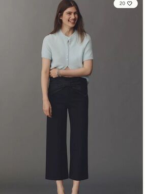 Maeve The Colette Crop Bow-Waist Pants